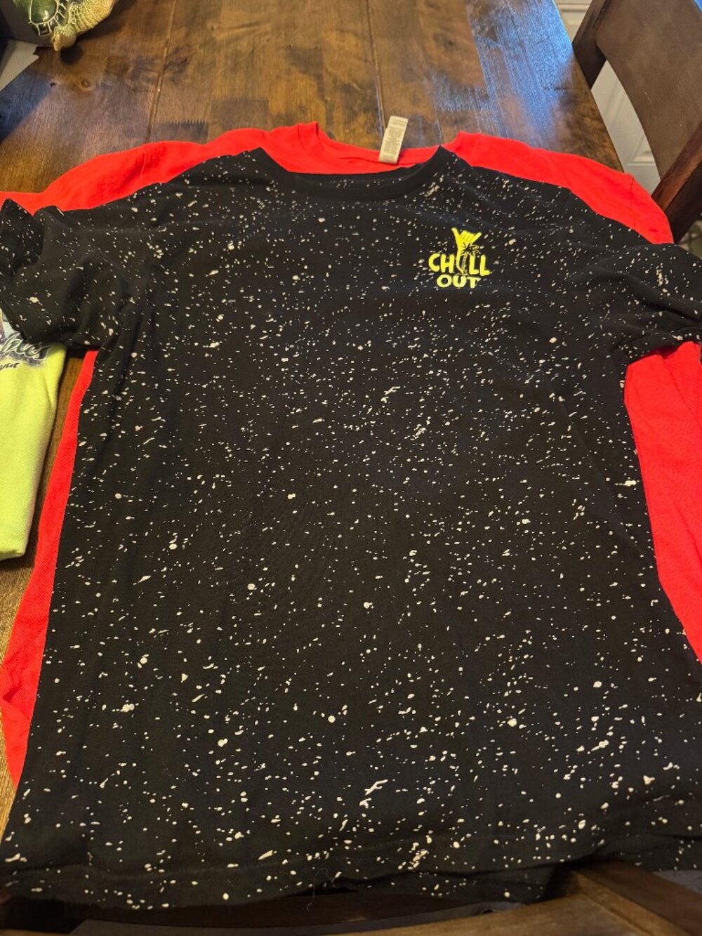 Chill Out Black White Splatter Graphic T-Shirt Shaka Surf Style